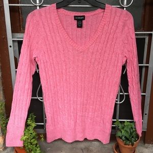 Lane Bryant soft cable knit v neck angora blend 1X